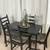 Black Compact Kitchen Dining Table & 4 Chairs 10 thumbnail