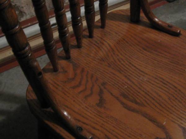 2 oak chairs - $20 (kck)62940363373443122