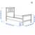 IKEA HEMNES Bed frame, white stain, Twin 2 thumbnail