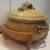 Signed 1981 Studio Pottery Casserole +Winsome Teak Stand  Lynn Eulberg 5 thumbnail