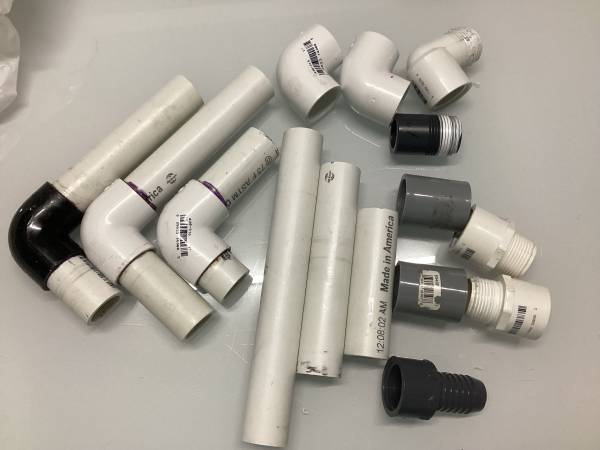 1” PVC fitting used on aquarium 1