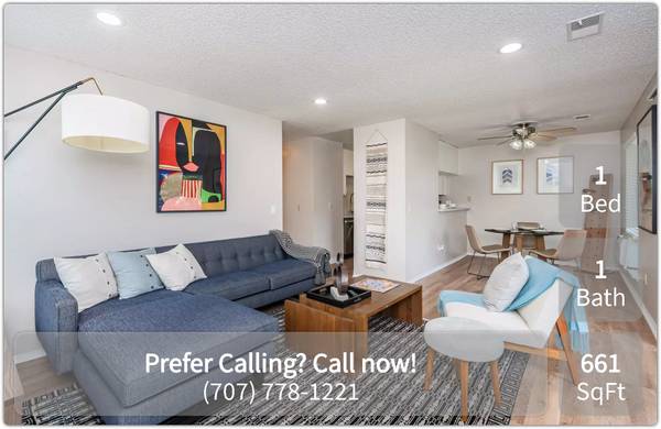 $2,370 / 1hab - 661ft2 - ¡Este elegante apartamento renovado de 661 pies cuadrados con 1 habitación y 1 baño es imperdible! (petaluma)63880130706819120
