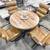 Vintage 1980's U.S. Furniture Industries Kitchen Table 4 Chairs Leaf 2 thumbnail