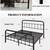Kawamoto Queen Metal Platform Bed w/ Biltmore Reserve Restonic Mattress 5 thumbnail