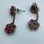 Red Gemstone Flower Earrings for pierced ears - Really cute 3 thumbnail