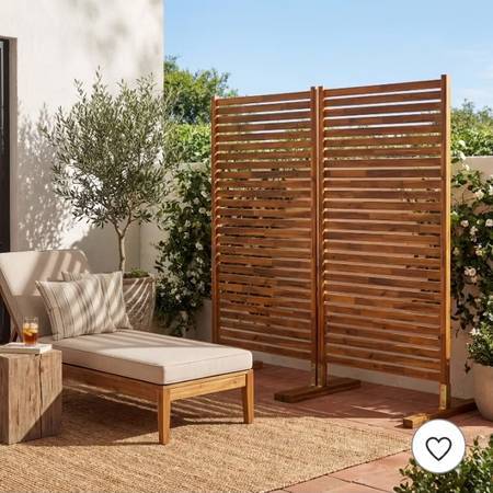 PAIR OF INDOOR/OUTDOOR WOOD PRIVACY PANELS - ALLNEW 1