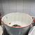 Vintage Enamel White & Red Pot With Lid 5 thumbnail