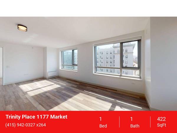 $2,530 / 1br - 422ft2 - Garage, Door Attendant, Covered Parking, Public Transportation (downtown / civic / van ness)63873333964801123