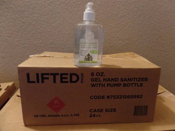 Hand Sanitizer 8oz bottle with Pump/case 1
