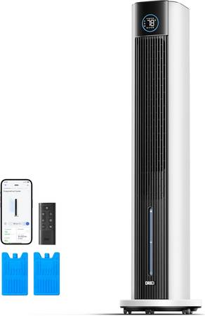 NEW w/ BOX Dreo Evaporative Air Cooling Tower Fans Remote Retail $210 1