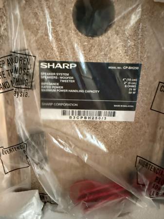 Sharp CP-BH250 Speaker System – High-Quality 2-Way Stereo Pair - $40 (YLP)63442322644353124