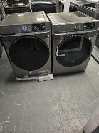 Brand New Samsung Front Load Washer & Electric Dryer Set - Platinum 1