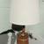 Vintage Wooden Butter Turn Table Lamp with Shade 1 thumbnail