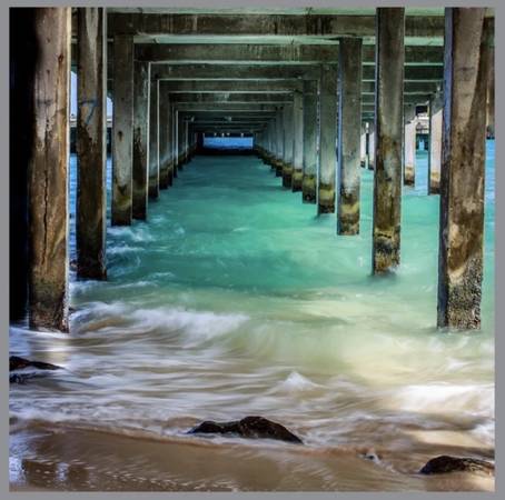 MAKAI PIER HAWAII 16in. x 20in. FLOAT MOUNTED METAL PRINT - $115 (Friendsville)63470661560065123