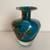 Signed Mid-Century Vintage Mdina Blown Glass Vase – Tiger Blue Pattern 1 thumbnail