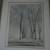 Trees Winter landscape Watercolor Painting signed 2 thumbnail