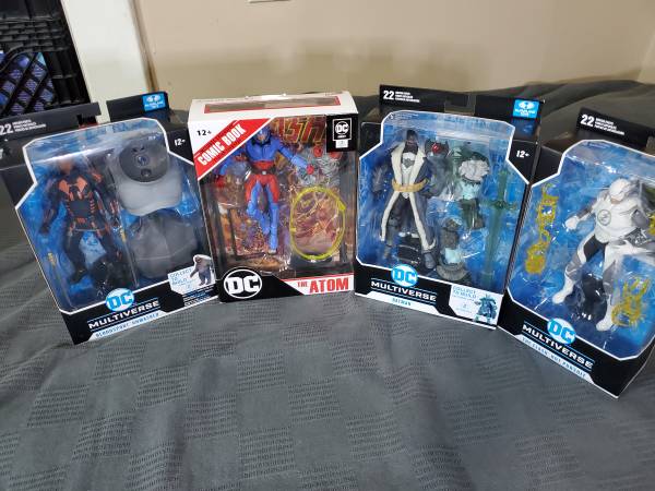 3 DC Multiverse Action Figures $15 Each NEW. Batman, The Atom 1