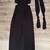 Women's Sz. 6 Black Long Dress, Side Cut-Outs, Neck Scarf, Made in USA 1 thumbnail