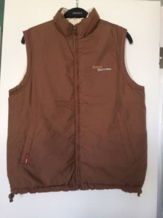 Reversible Brown / Ivory  Down Vest For Women 1