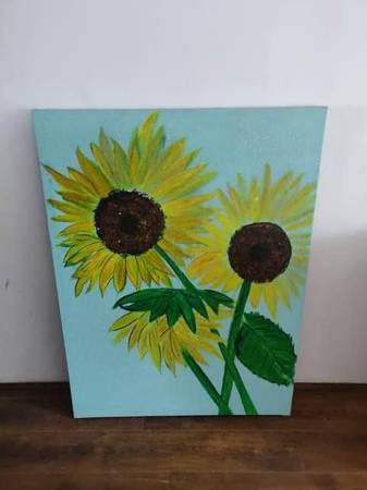 Oil Painting on Canvas Sunflowers 1