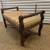 Vintage mahogany finished upholstered bench 3 thumbnail