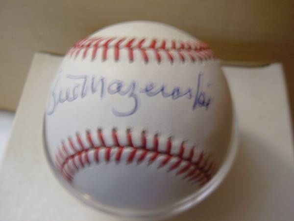 BILL MAZEROSKI--SIGNED BALL 1