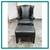 Vintage Chippendale Style Black Leather Arm Chair + Ottoman, Set 6 thumbnail