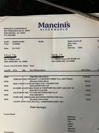 Tempur pedic electric bed 1