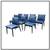 Carl Hansen & Søn Embrace Collection Blue Leather Dining Chairs, Set 1 thumbnail