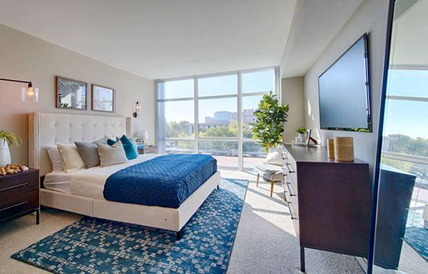 Floor To Ceiling Windows - River Oaks Luxury 1 Bedroom 1