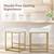New Luxury Set of 3, 24 Inch Counter Height Bar Stools Upholstered Bar Stools fo 6 thumbnail