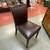 Crate & Barrel Lowe 5 Chocolate Leather Chairs w/Round Marble Table 4 thumbnail