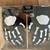 BROOMSTICK SET OF 2 CREEPY BLK/WHITE GHOST HANDS NEW 2 thumbnail