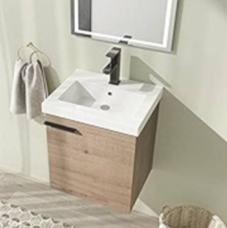 New, Floating bathroom vanity with delta faucet 1