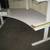 HAWORTH LIFT RISING HEIGHT ADJUSTABLE CORNER DESK WHITE FREE DELIVERY 1 thumbnail