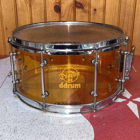 DDrum Orange Diaton DE Acrylic 7 x 13 Snare Drum! 1