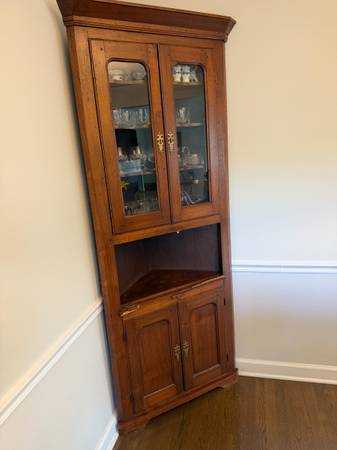 Vintage Solid Wood Corner Cabinet – Great Character 1
