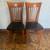 Black Wooden Dining Living Room Kitchen Table Solid Wood Leather Chair 1 thumbnail