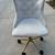 White fluffy, swivel desk chair 1 thumbnail