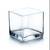 Handblown Clear Cube Glass Vase/Candle Holder 1 thumbnail