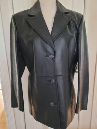Blazer - Ladies black leather 1