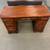 Vintage antique solid dark maple seven drawer desk 4 thumbnail