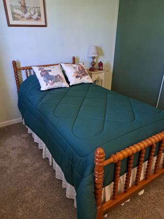 Bed, single. spindles, 1950s 1