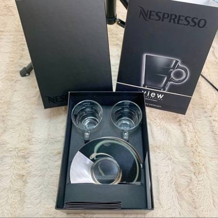 Nespresso View Collection 2 Espresso Cups & Saucers *NEW 1