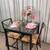 3 Piece Glass & Iron Compact Dining Set IKEA - PERFECT FOR STUDIO 9 thumbnail