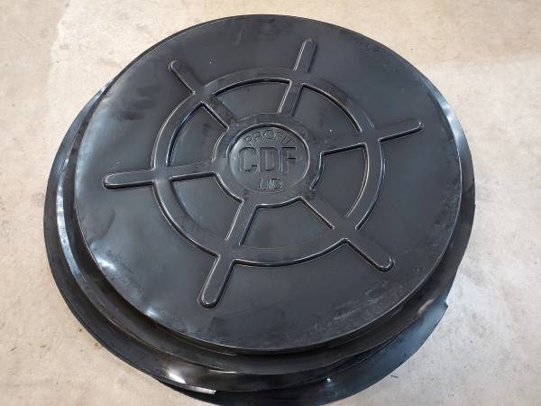 55 gallon drum cover, plastic 1