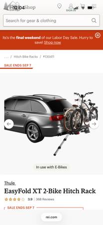 Portabicicletas Thule para enganche de 2 bicicletas (Kennewick)