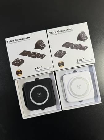 3 in 1 Magnetic Wireless Fast Charger Stand for iPhone iWatch AirPod 1