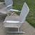 Vintage Deck Patio Furniture Pair White Wicker & Steel Spring Chairs 16 thumbnail