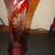 Vintage Burgundy Vase & Decanter. 11 thumbnail
